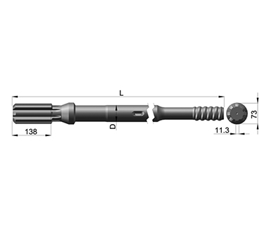 HC 200A - GT60, L = 850mm, D = 60mm