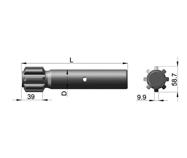 HL 300S - R32, L = 245mm, D = 45mm